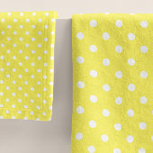 Yellow Polka Dot Bad Handdoek