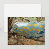 Yellow Polka Dot Birdie Briefkaart (Voorkant / Achterkant)