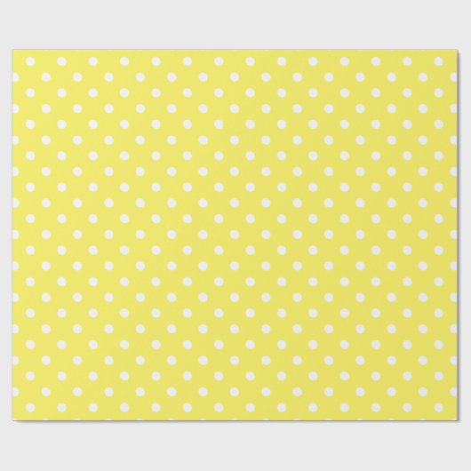 Yellow Polka Dot Cadeaupapier (Vlak)