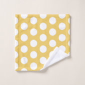 Yellow Polka Dot Design Bad Handdoek (Wasdoekje)