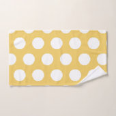 Yellow Polka Dot Design Bad Handdoek (Handdoek)