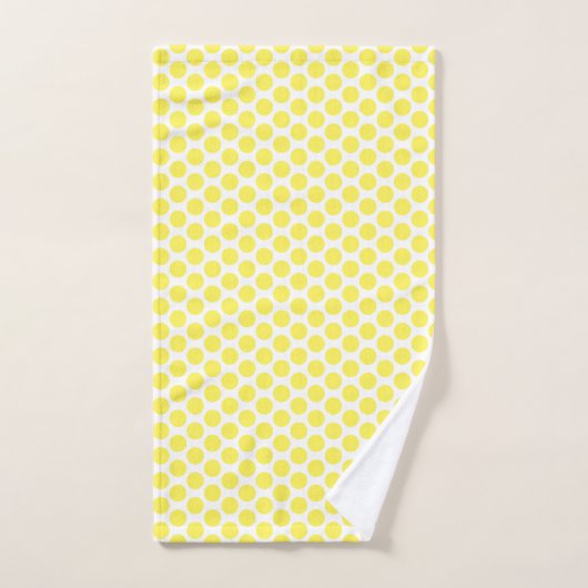 Yellow Polka Dot Design Bad Handdoek (Handdoek)