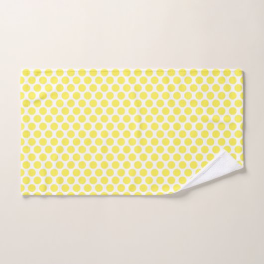 Yellow Polka Dot Design Bad Handdoek (Handdoek)
