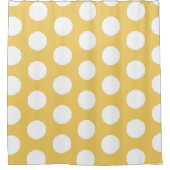 Yellow Polka Dot Design Douchegordijn (Voorkant)