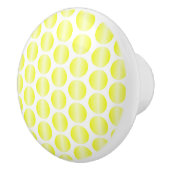 Yellow Polka Dot Design Keramische Knop (Rechts)