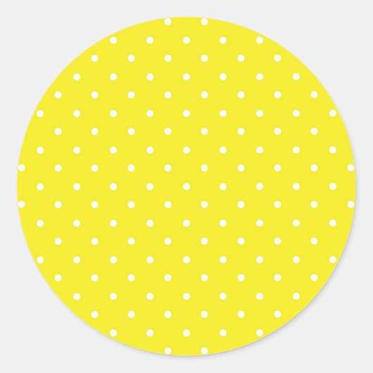 Yellow Polka Dot Design Ronde Sticker (Voorkant)
