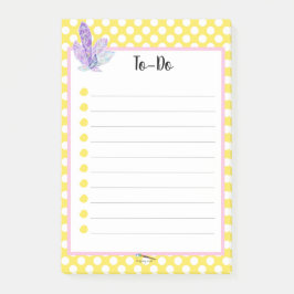 Yellow Polka Dot Diamond to Do Post-it® Notes