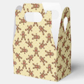 Yellow Polka Dot Gingerbrood Man kerkkoekje Bedankdoosjes (Geopend)