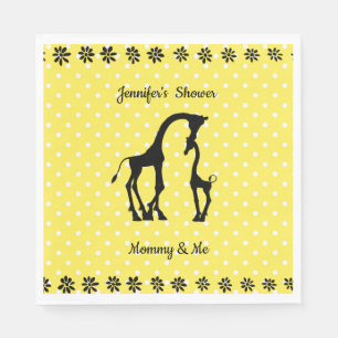 Yellow Polka Dot Giraffe Baby shower Napkins Servet