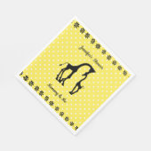 Yellow Polka Dot Giraffe Baby shower Napkins Servet (Hoek)