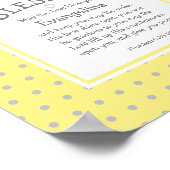 Yellow Polka Dot Name Blessing Nursery Poster (Hoek)