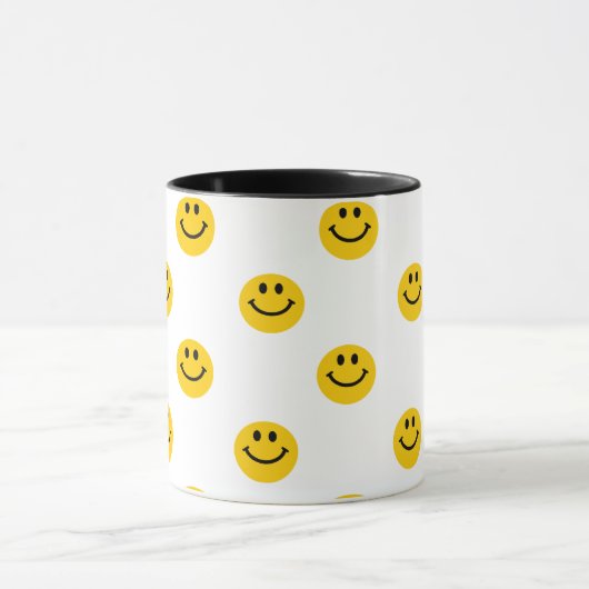 Yellow Polka Dot Pattern Mok (Midden)