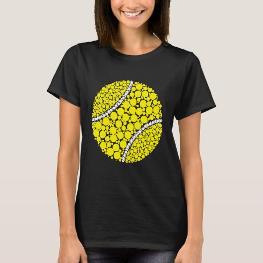 Yellow Polka Dot Tennis Ball International Dot Day T-shirt (Voorkant)