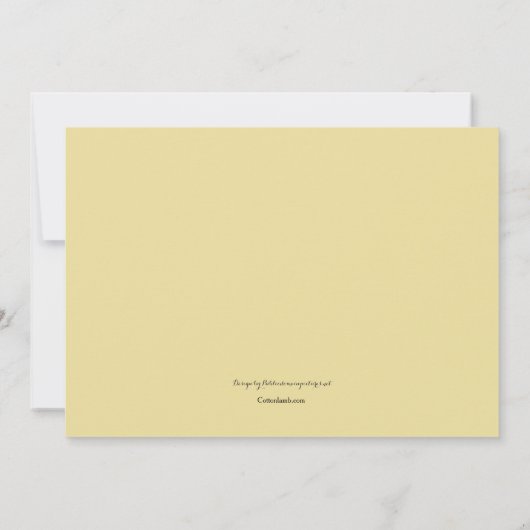 Yellow Polka Dot Umbrella Dank u Notecard Notitiekaartje (Achterkant)