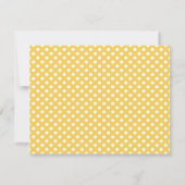 Yellow Polka Dot with Blue Weddenschap Hartelijk d Bedankkaart (Achterkant)