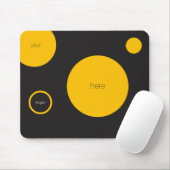 Yellow Polka Dots Mousepad Muismat (Met muis)