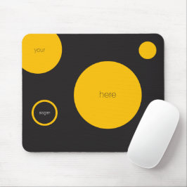 Yellow Polka Dots Mousepad Muismat