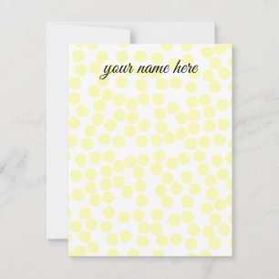 Yellow Polka Dots Notecards Notitiekaartje