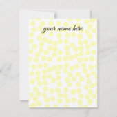 Yellow Polka Dots Notecards Notitiekaartje (Voorkant)