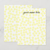 Yellow Polka Dots Notecards Notitiekaartje (Voorkant / Achterkant)