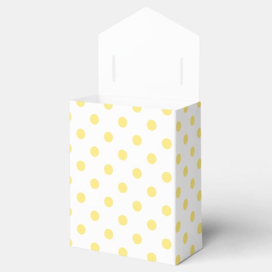Yellow Polka Dots Pattern Bedankdoosjes (Geopend)
