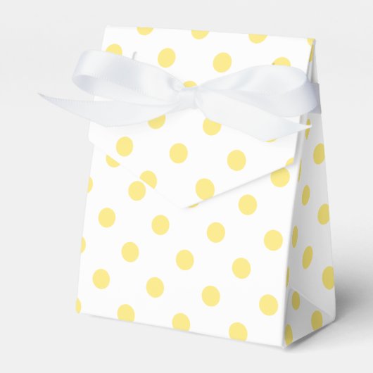 Yellow Polka Dots Pattern Bedankdoosjes (Voorkant Zijde)