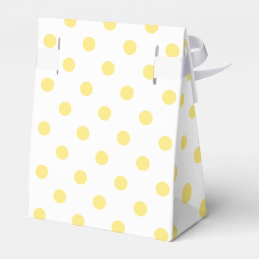 Yellow Polka Dots Pattern Bedankdoosjes (Achterkant)