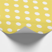 Yellow Polka Dots Pattern Cadeaupapier (Hoek)