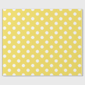 Yellow Polka Dots Pattern Cadeaupapier (Vlak)