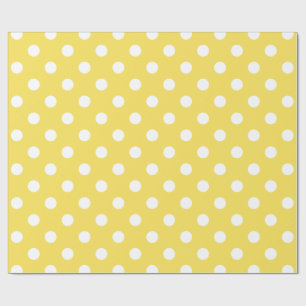 Yellow Polka Dots Pattern Cadeaupapier