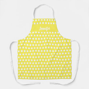 Yellow Polka Dots Personalized Baking Schort