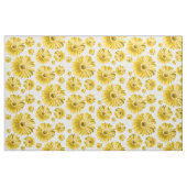 Yellow Pop Daisy Pattern Stof (Yard (91,4 cm))