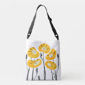 Yellow Poppies Crossbody Bag Crossbody Tas (Achterkant)