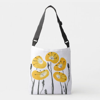 Yellow Poppies Crossbody Bag Crossbody Tas
