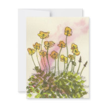 Yellow Poppies Wildflowers Greetings Card