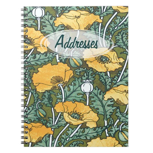 Yellow Poppy ~ Address Book Notitieboek (Voorkant)