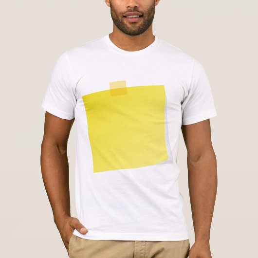 Yellow Post It Note Mannen T-shirt (Voorkant)