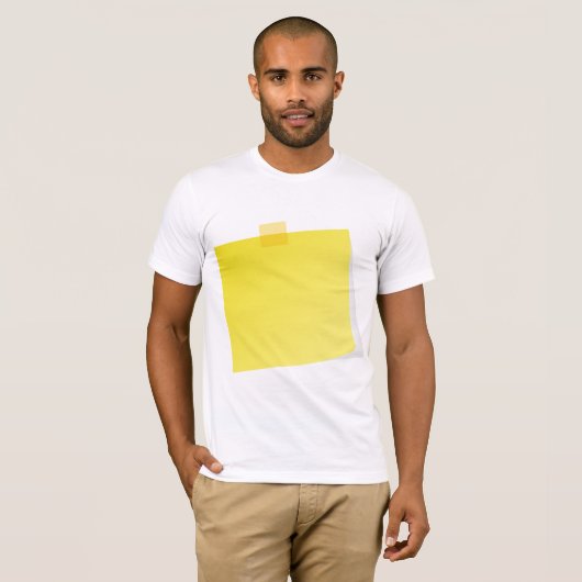 Yellow Post It Note Mannen T-shirt (Voorkant volledig)