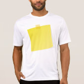 Yellow Post IT Note Mannen werkzame T-shirt (Voorkant)