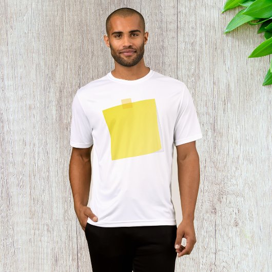 Yellow Post IT Note Mannen werkzame T-shirt