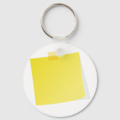 Yellow Post It Note Note Sleutelhanger (Voorkant)