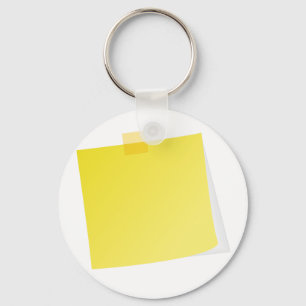 Yellow Post It Note Note Sleutelhanger
