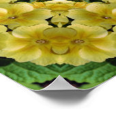 Yellow Primrose Flower Kaleidoscope Art Poster (Hoek)