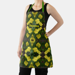 Yellow Primrose Flowers Abstract gepersonaliseerd Schort