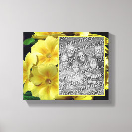 Yellow Primrose Flowers Creëer Uw eigen foto Canvas Afdruk