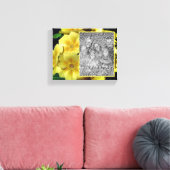 Yellow Primrose Flowers Creëer Uw eigen foto Canvas Afdruk (Insitu (Woonkamer))