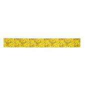 Yellow Primrose Flowers Pattern Satijnen Lint (Voorkant)