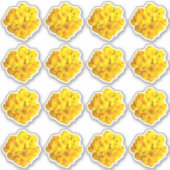 Yellow Primrose Flowers Pattern Sticker (Voorkant)
