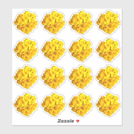 Yellow Primrose Flowers Pattern Sticker (Vel)
