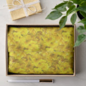 Yellow Primrose Flowers Pattern Tissuepapier (Geschenk)